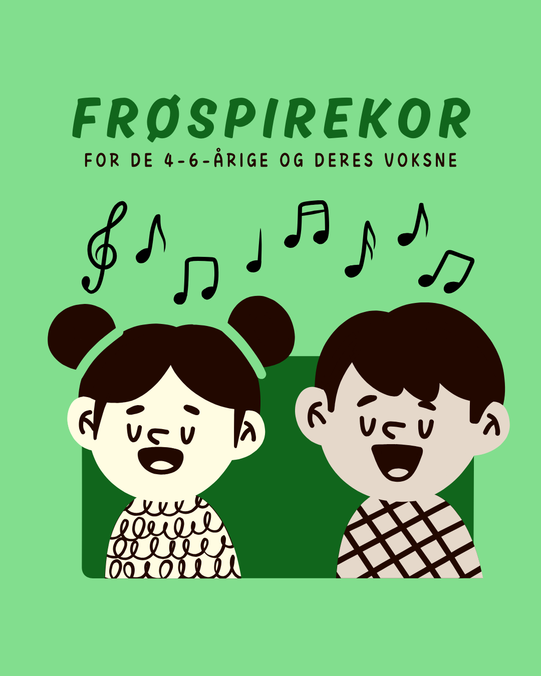 To syngende børn til Frøspirekor